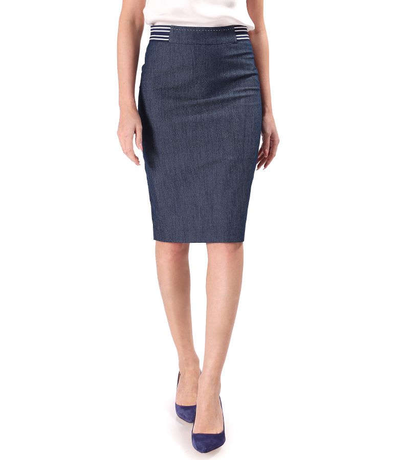Tapered skirt made of cotton with elastane denim type