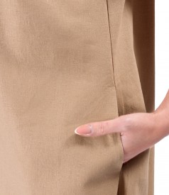 Flared dress made of linen