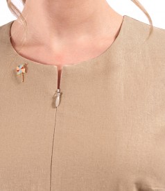 Flared dress made of linen