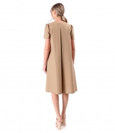 Flared dress made of linen
