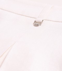 Wide-leg linen pants
