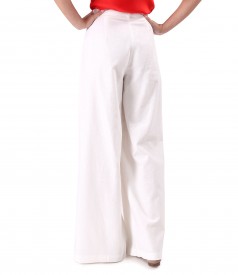 Wide-leg linen pants