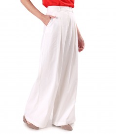 Wide-leg linen pants
