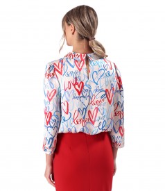 Elegant viscose satin blouse