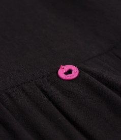 Midi viscose dress with ruffles