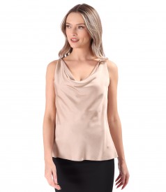 Elegant viscose satin blouse