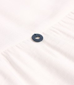 Midi viscose dress with ruffles