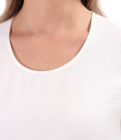 Midi viscose dress with ruffles