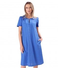 Flared dress made of linen