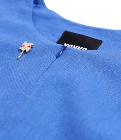 Flared dress made of linen