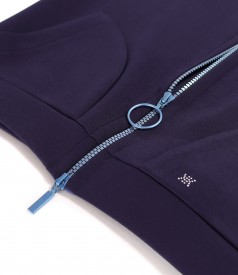 Scuba fabric sweatshirt with viscose