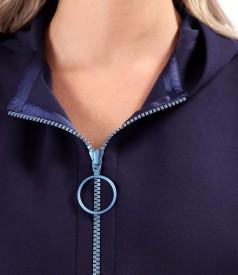 Scuba fabric sweatshirt with viscose