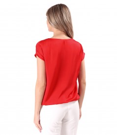 Elegant satined viscose blouse