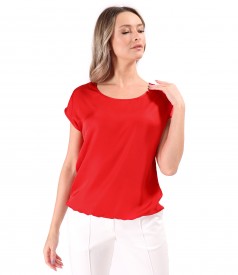Elegant satined viscose blouse