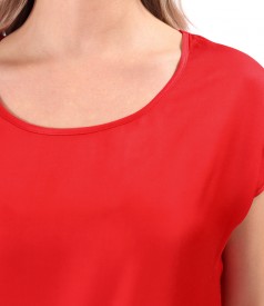 Elegant satined viscose blouse