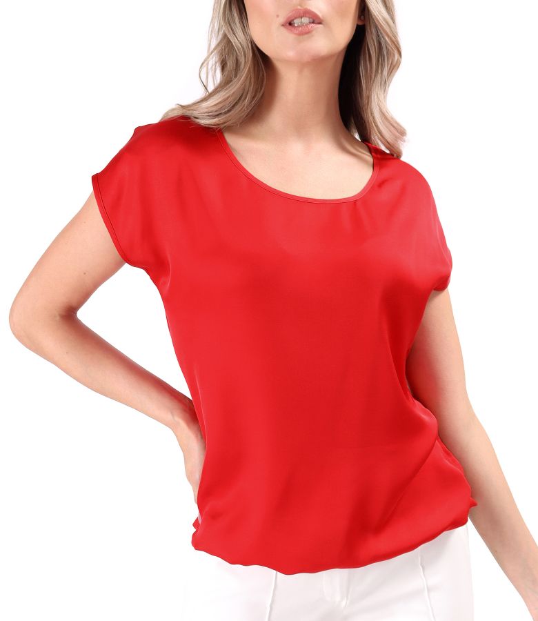 Elegant satined viscose blouse