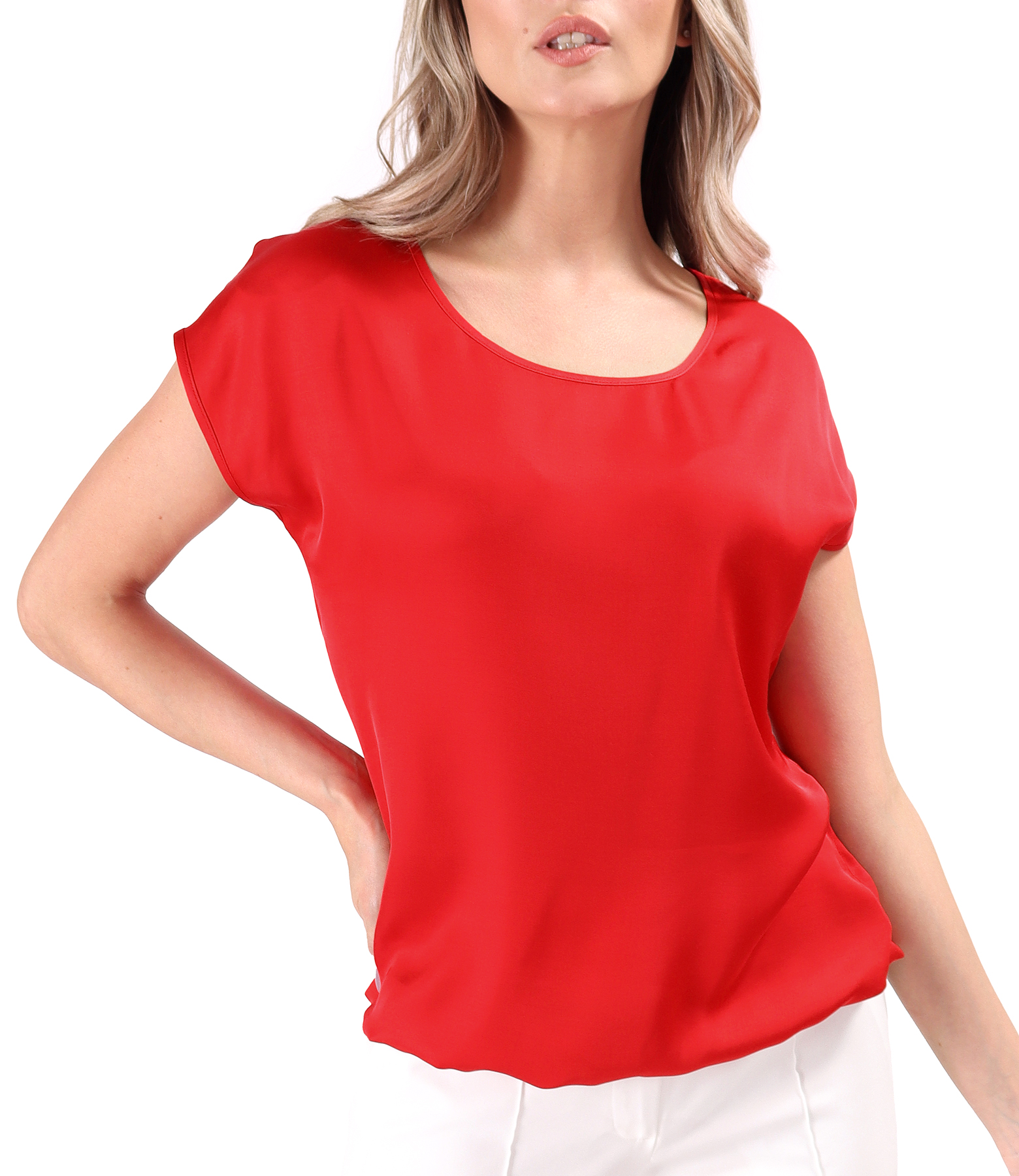 Elegant satined viscose blouse