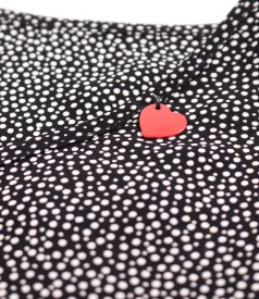 Elegant viscose blouse printed with polka dots