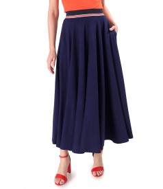 Long skirt made of elastic viscose jersey
