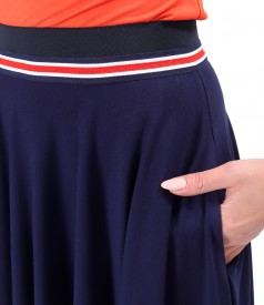 Long skirt made of elastic viscose jersey