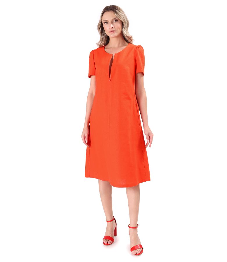 Flared dress made of linen