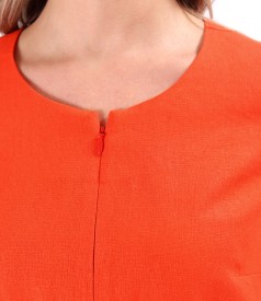 Flared dress made of linen