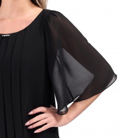 Elegant veil midi dress