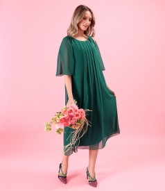 Elegant veil midi dress