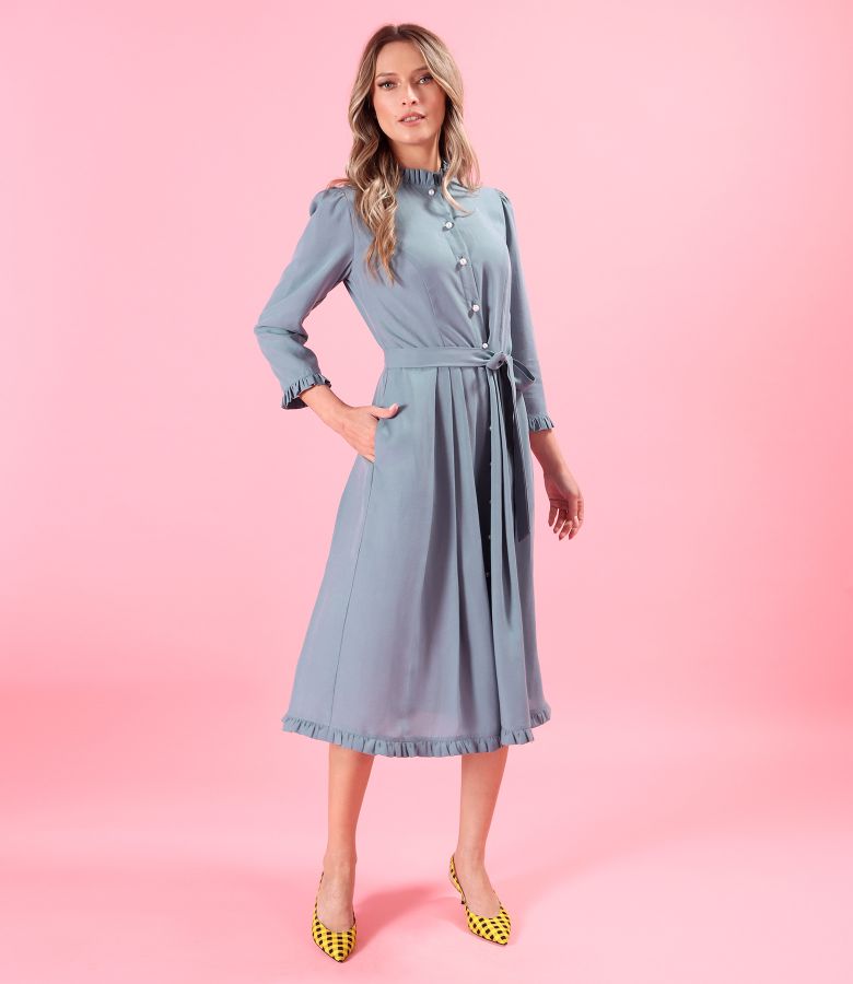 Elegant viscose shirt dress