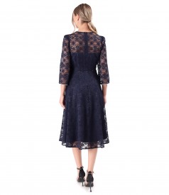 Elegant lace dress with floral motifs