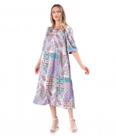 Dress printed with paisley motifs