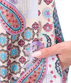 Dress printed with paisley motifs
