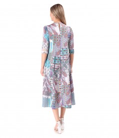 Dress printed with paisley motifs