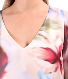 Elegant printed veil dress