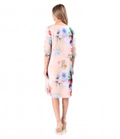 Elegant printed veil dress