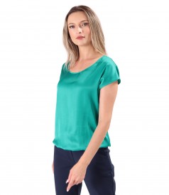 Elegant satined viscose blouse