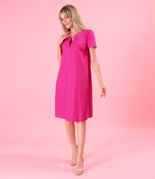 Flared dress made of linen