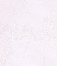 Elegant cotton lace dress with floral motifs