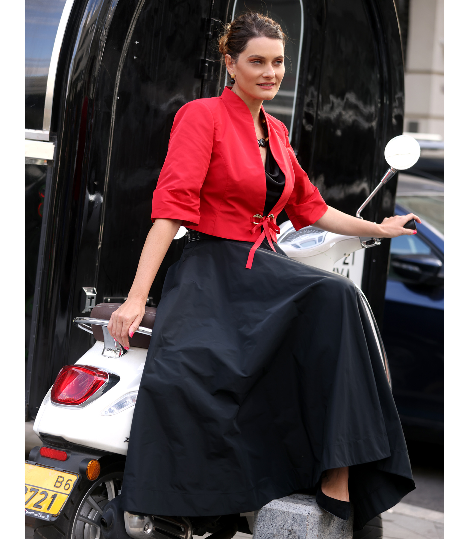 Elegant taffeta bolero