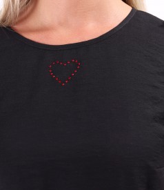 Elegant dress with short wide sleeves