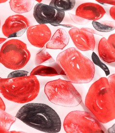 Cotton midi dress with natural silk