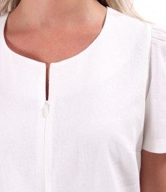 Flared dress made of linen