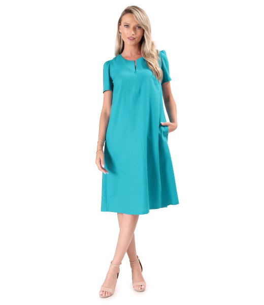 Flared dress made of linen
