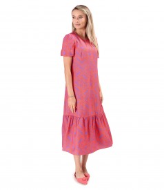 Midi dress printed with geometric motifs