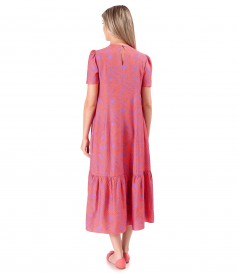 Midi dress printed with geometric motifs