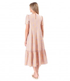 Midi dress printed with geometric motifs