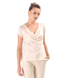Elegant viscose satin blouse