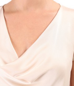 Elegant viscose satin blouse