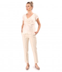 Elegant viscose satin blouse