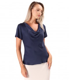 Elegant viscose satin blouse
